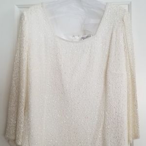 Plus size- Beaded 3/4 sleeve top